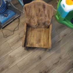 Homemade Wooden Toddlers Rocking Chair