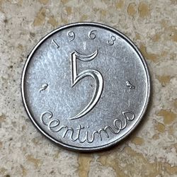 19 - 5 Centimes Coins. 