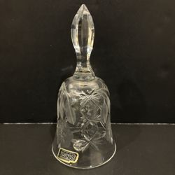 VTG Violetta Hand Cut 24% Lead Crystal Bell 6” (Poland)