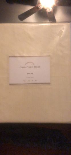 Brand new pottery barn classic voile pole top drape