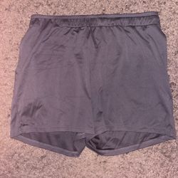 Gray Athletic Shorts with Drawstring