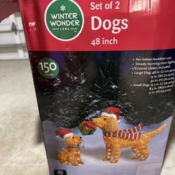 Outdoor dog Christmas decorations 
