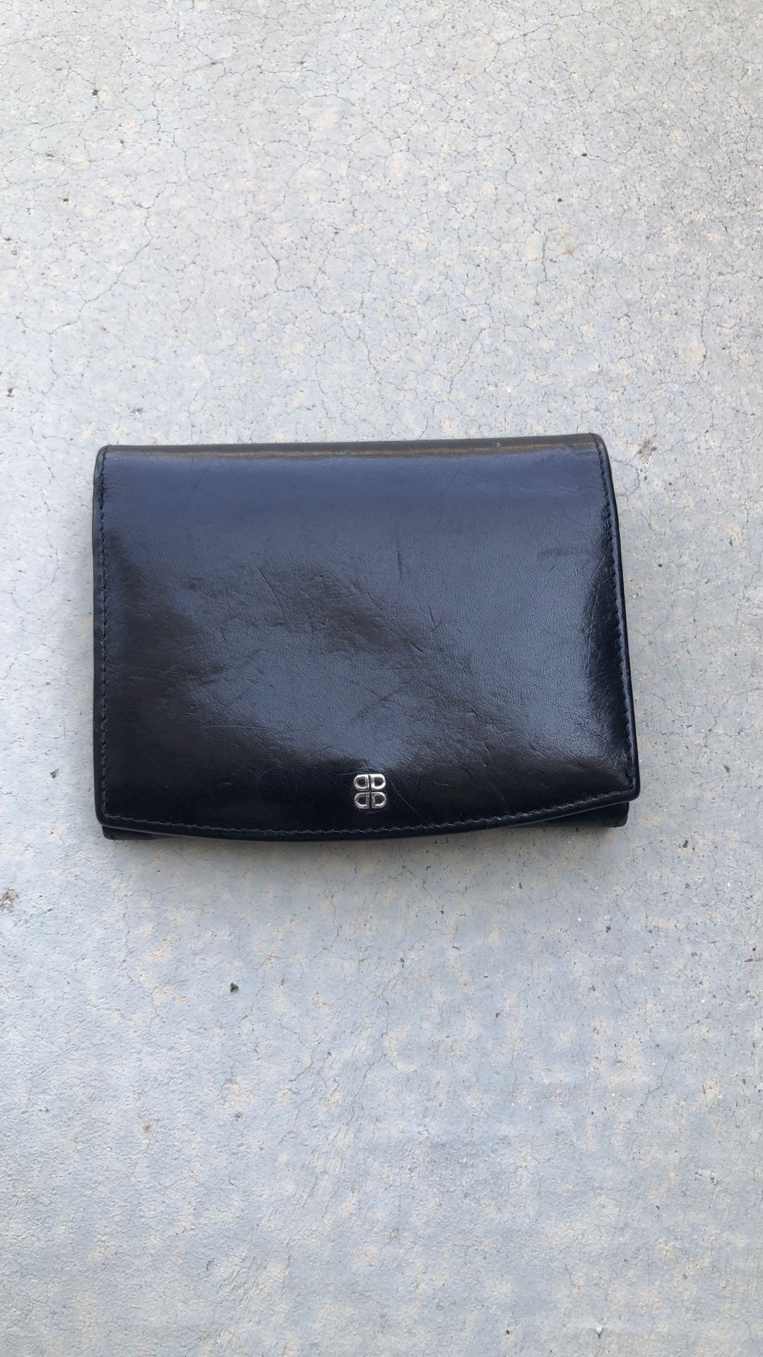 Bosca Black Leather Wallet Women