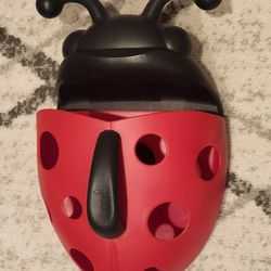 Plastic Bath Toy Scooper Shelf Ladybug