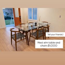 West Elm dining Table And Chairs 