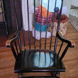 Rocking Chair W/ Stenciled Gold Fruit