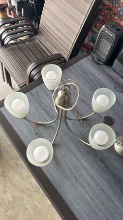 5-light chandelier (sometimes called a mini chandelier or dining-room chandelier