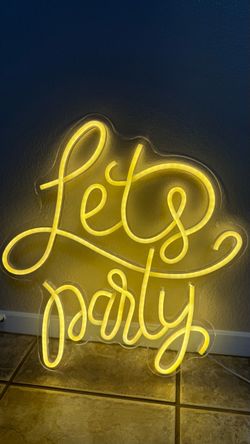 Let's Party LED Neon Sign