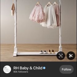 RH Baby & Child White Clothing Rack