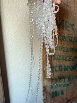 Clear Iridescent Crystal Bead Strands garland bulk