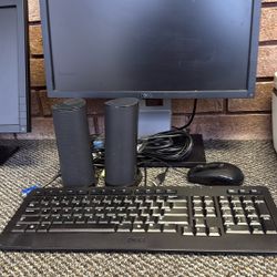 Monitor  With Speakers and  Keyboard 