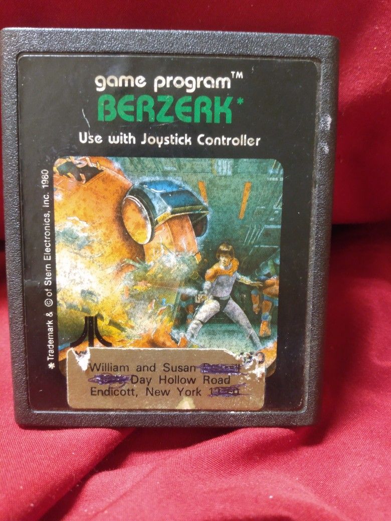 Vintage 1982 Atari Game Berserk