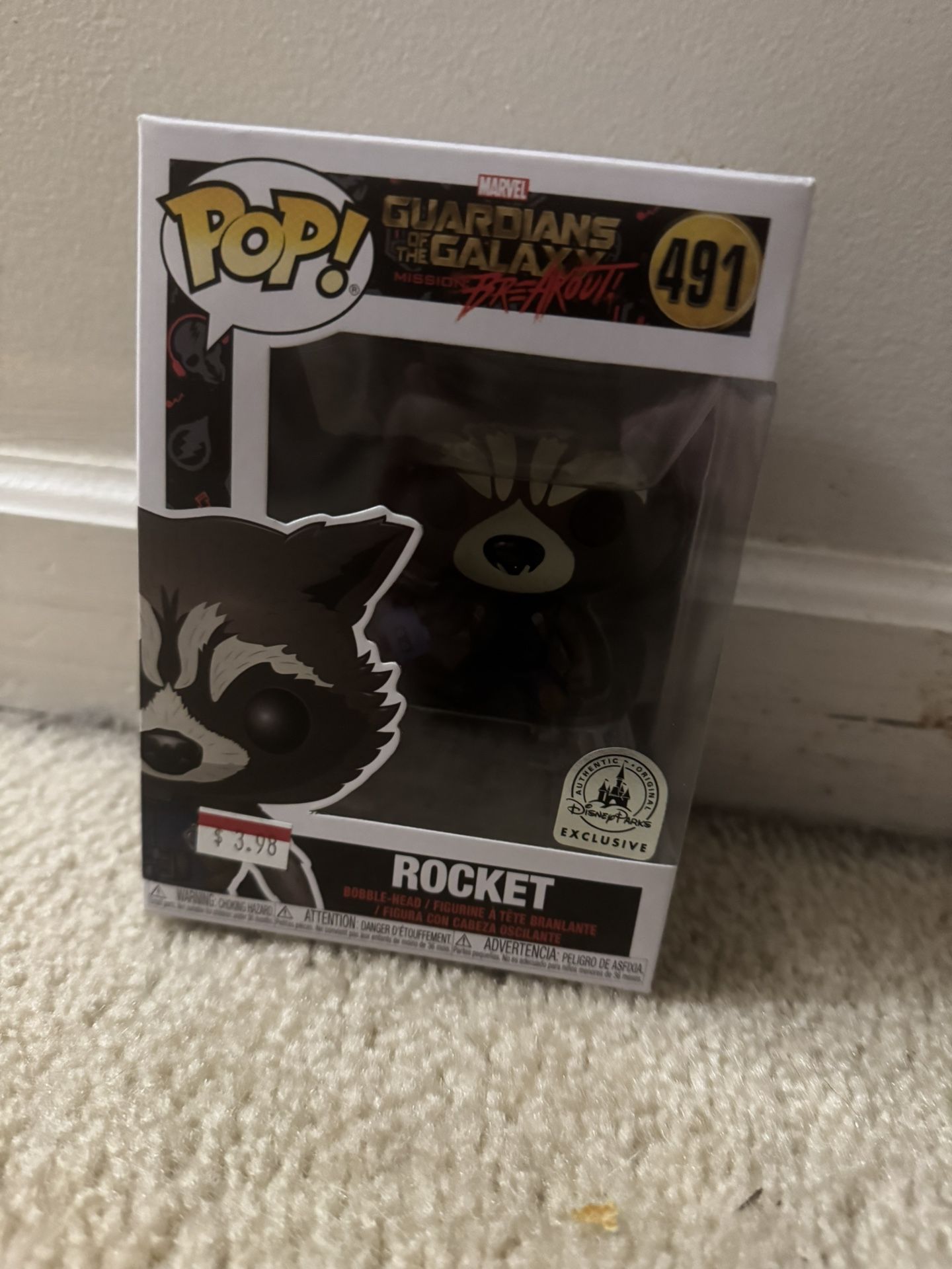 Marvel Studios MCU Guardians Of The Galaxy Avengers Rocket Raccoon Disney Parks Exclusive Funko Pop Vaulted/Retired