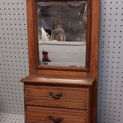 Antique oak mirror 