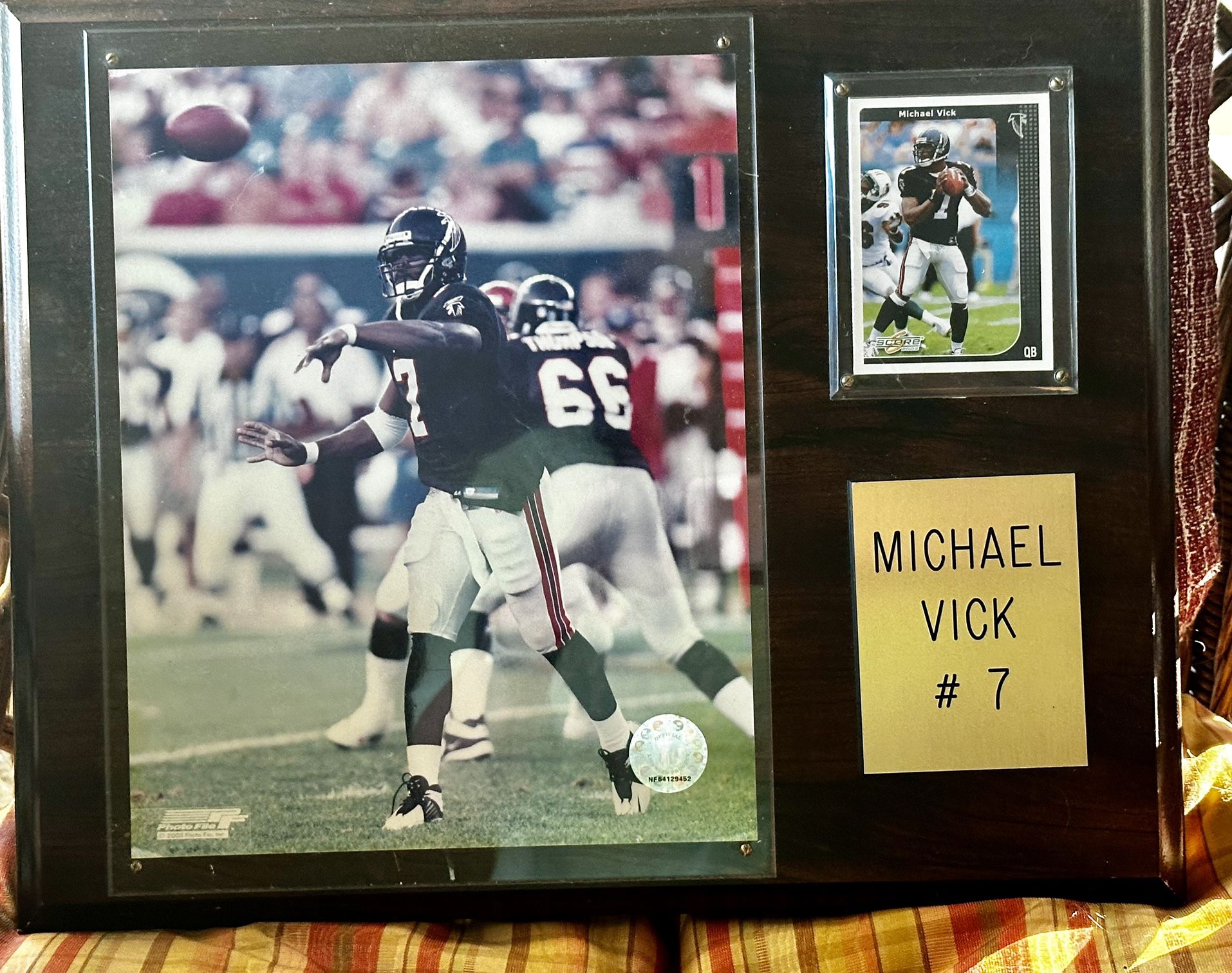 Michael Vick Framed Photo and Card