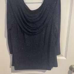 R&M Richards By Karen Kwong Cobalt Blue Size 18 Top