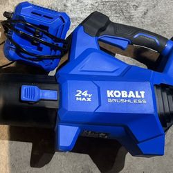 Kobalt 24-volt 500-CFM 120-MPH Battery Handheld Leaf Blower 4 Ah (Battery and Charger Included)