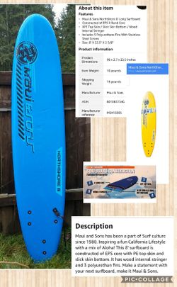 Maui and 2024 sons surfboard