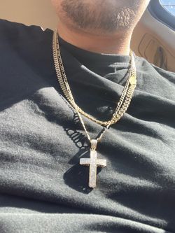 10kt diamond cross