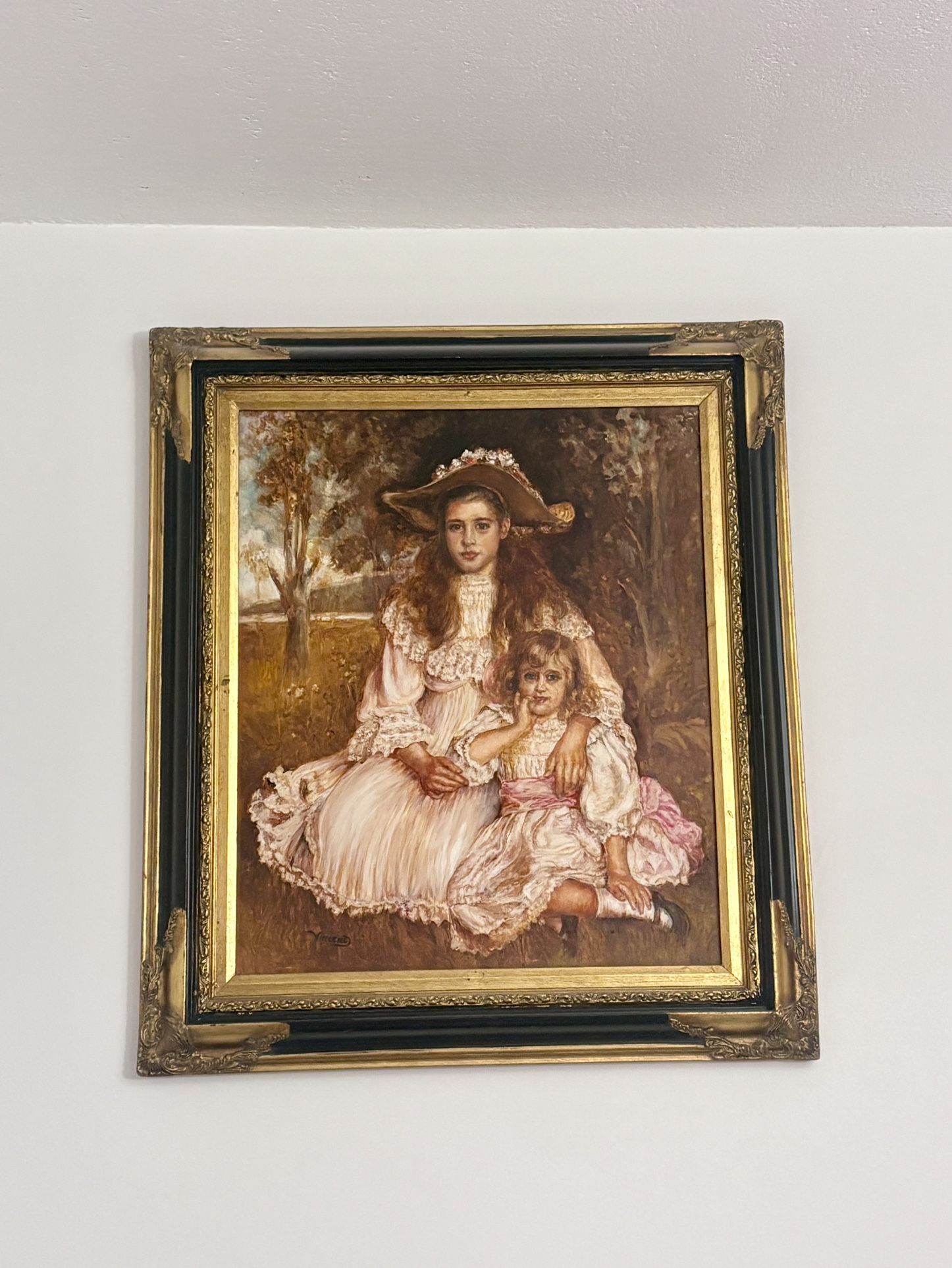 vintage framed painting