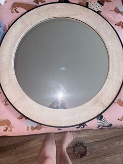 Jamie Young Co. “Chester” Faux Shagreen Round Mirror — $300 OBO
