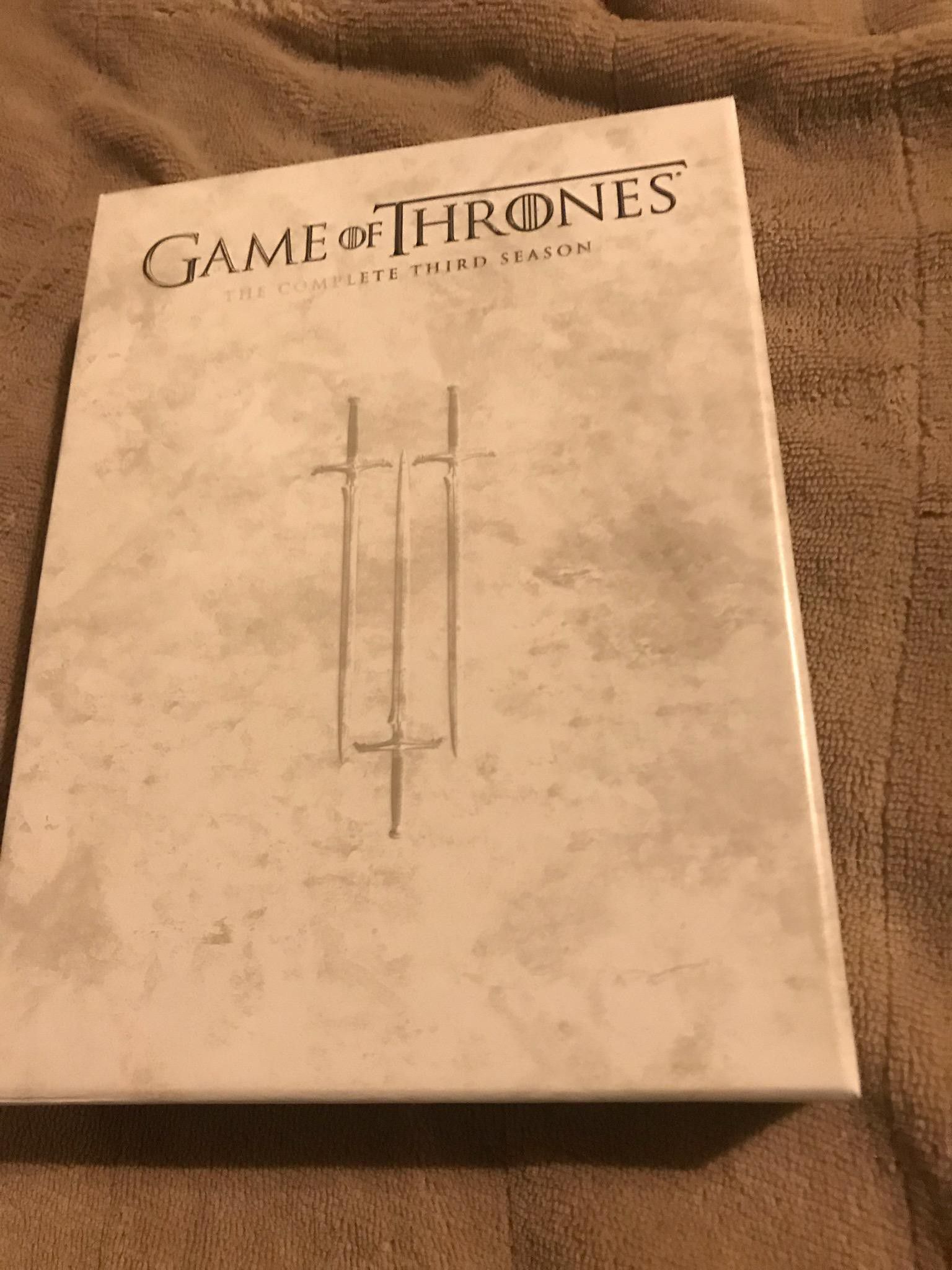 Game of Thrones The Complete Third Season DVD Used once , excellent near mint condition $5 takes it home , pickup Acton ma or ships for $3