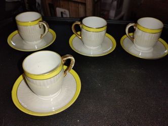 Vintage Nippon Japan Hand Painted Demitasse Cup and Saucer