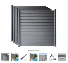 LH EP Gray WPC Composite Fence Panels 30ft