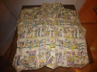 "Legend Rodeo" vintage button-up*strange print