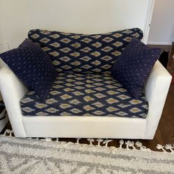 Crate&Barrel Chair and a half with custom pillow covers