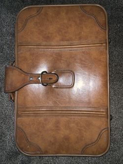Vintage leather luggage bag