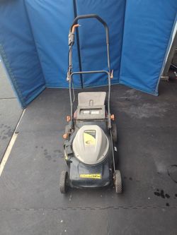 $60 firm, yes, it's available, Remington 110/120 volt  corded mower, model 18A-212A783, works, mulching, bagging, side discharge