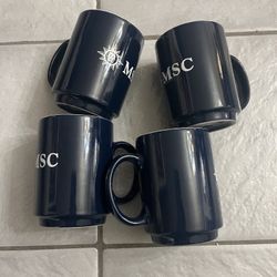  Set of 4 MSC mugs (New)