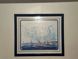 KERRY HALLAM hand-painted over a map of the island