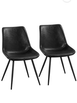 2PCS Dining Chairs w/ Metal Legs Indoor-Outdoor Urban Style Accent Chairs Vanity Chair for Kitchen Dining Room Living Room Office