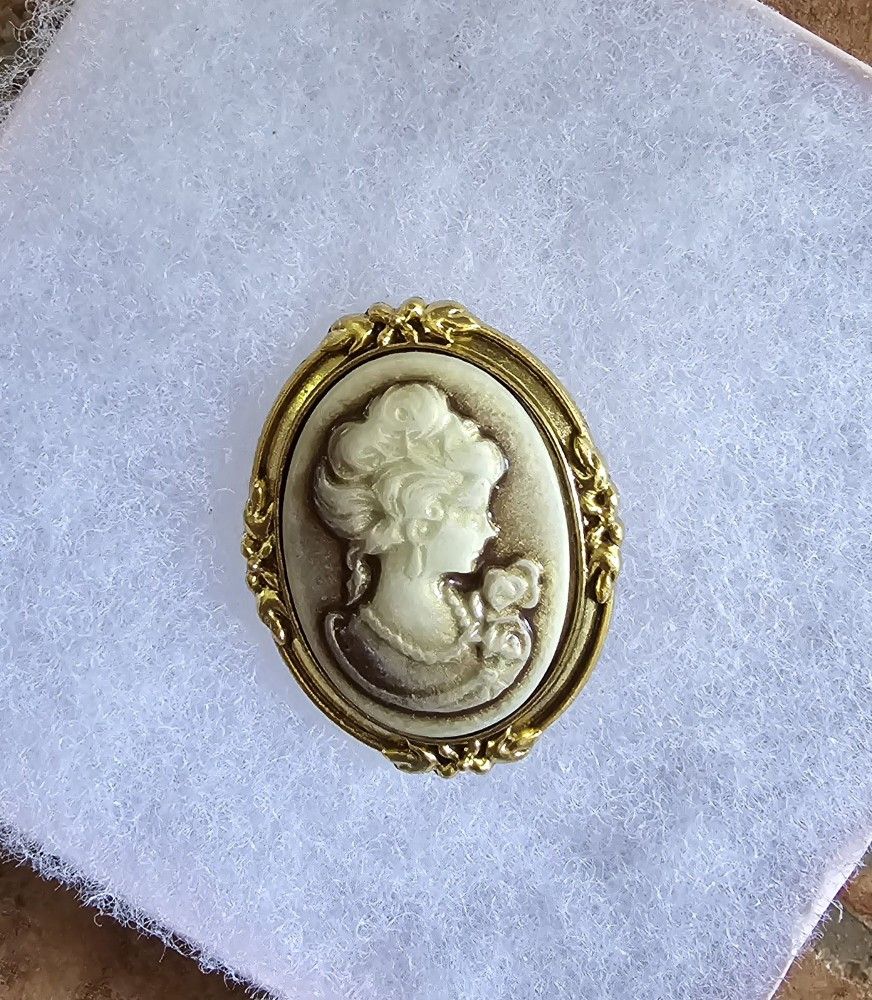 ESTATEFIND  RARE NEW  CAMEO BROOCH A CLASSIC