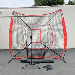 New in Box $65 Baseball Softball Practice Set (Include 7x7ft Net and Ball Tee) Batting Training 