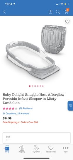 Baby snuggle nest cosleeper