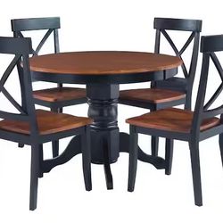 Homestyles 5-Piece Black And Oak Dining Set (New in Box , Value: $589.93)