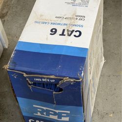 Partially Used RPP WC CAT6550BB 4Pr Blue Cat 6 Network Cable-1000Ft Box 550Mhz. Retails $200+