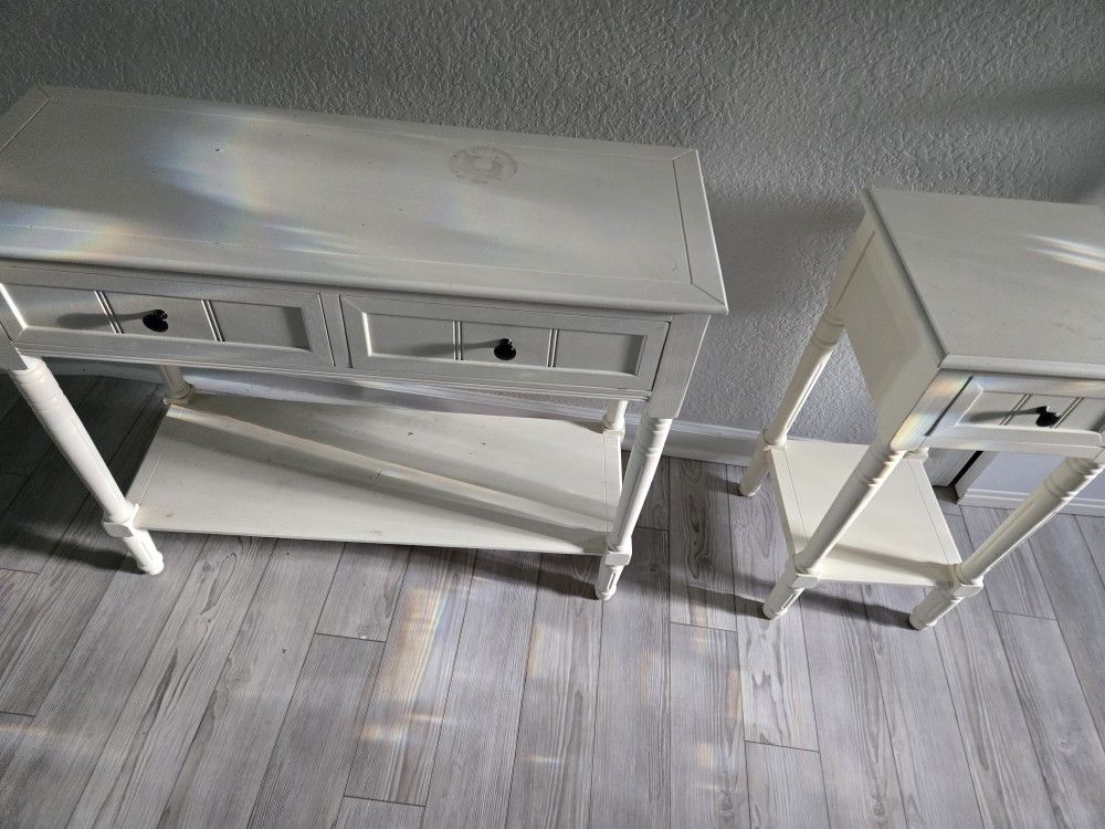 Console Table and end Table.