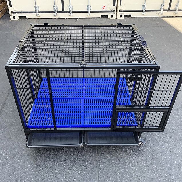 (New in box) $180 Large Folding Heavy Duty Dog Cage Crate Kennel, Single Door, 41x31x34”