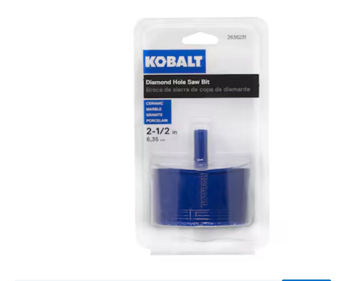 Kobalt Diamond Hole Saw Bit 2 1/2inch