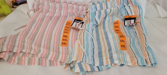 BRAND NEW 2 PAIRS OF WOMANS SHORTS FROM COSTCO SIZE XXL