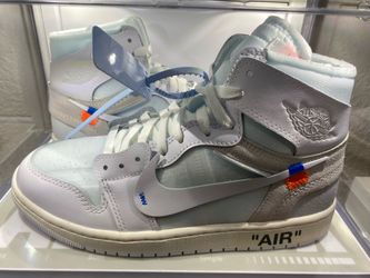 Off-White x Authentic Nike Air Jordan 1 High White SZ 9 Deadstock