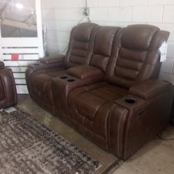2 Pc Power Sofa And Loveseat Recliners 