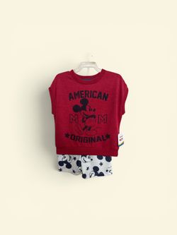 Toddler boys, Mickey Mouse short set