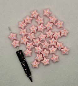 Star with flower Acrylic Beads