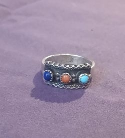 Vintage Band: Lapis, Turquoise, and Coral