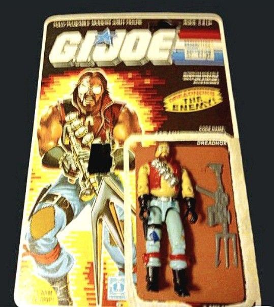 Vintage G.I. JOE 1986 Hasbro Monkey Wrench Action Figure Complete w/ File Card Back.